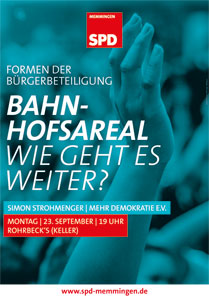 9/1 Plakat SPD Bahnhofsareal
