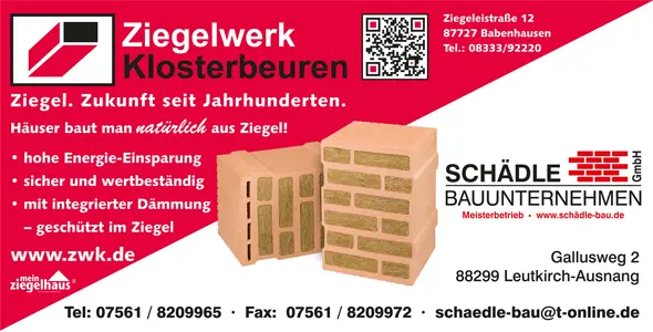 Bauzaunbanner Ziegelwerk Klosterbeuren